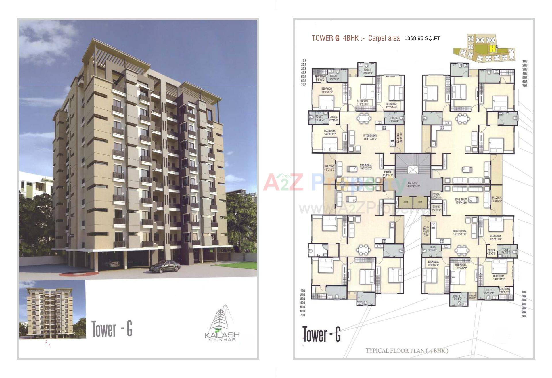 Layout of real estate project Kailash Shikhar located at Atladara, Vadodara, Gujarat