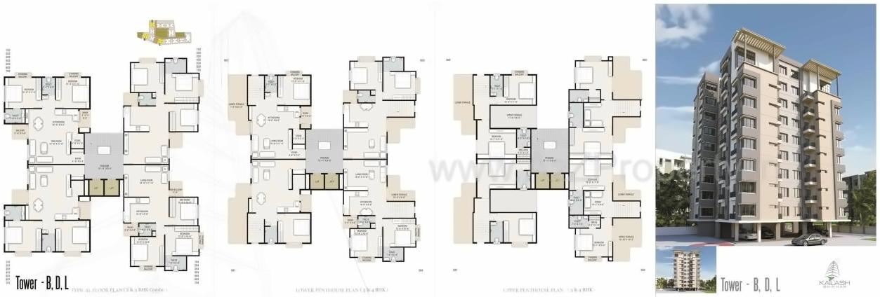 Layout of real estate project Kailash Shikhar located at Atladara, Vadodara, Gujarat