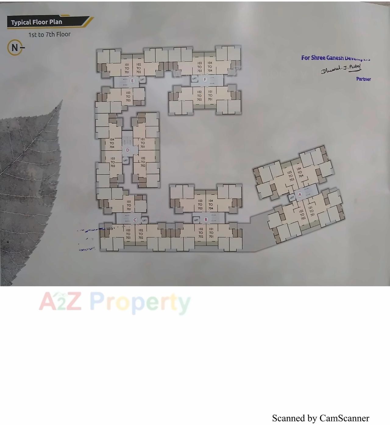 Layout of real estate project Kalash Icon located at Tarsali, Vadodara, Gujarat