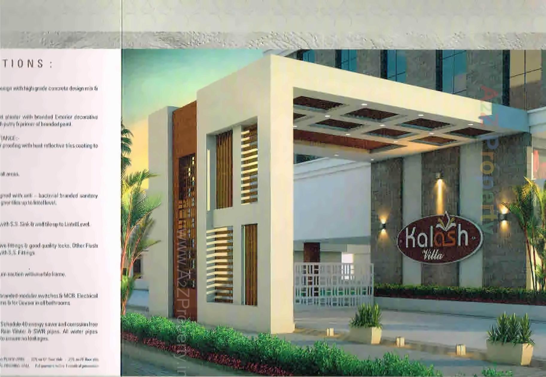 3D Elevation of real estate project Kalash Square   Villas located at Khatamba, Vadodara, Gujarat
