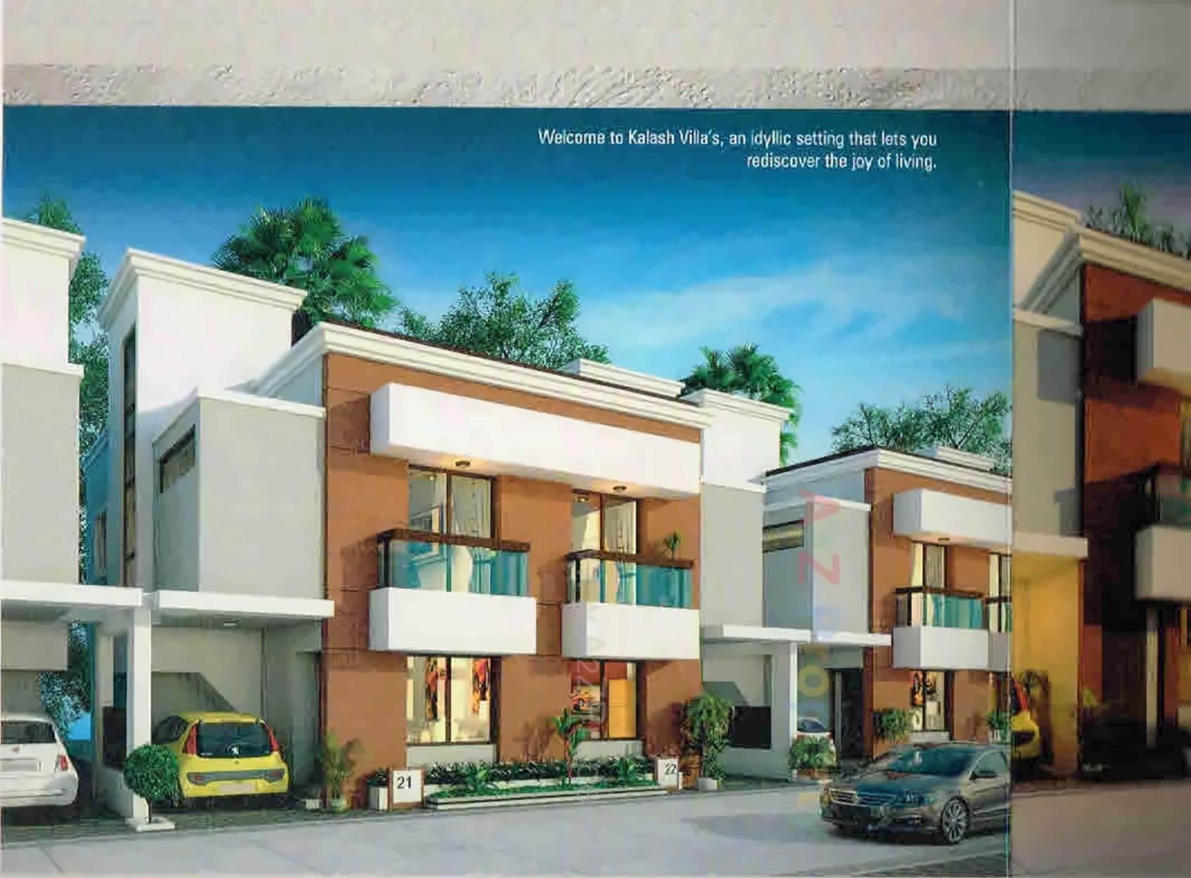 3D Elevation of real estate project Kalash Square   Villas located at Khatamba, Vadodara, Gujarat