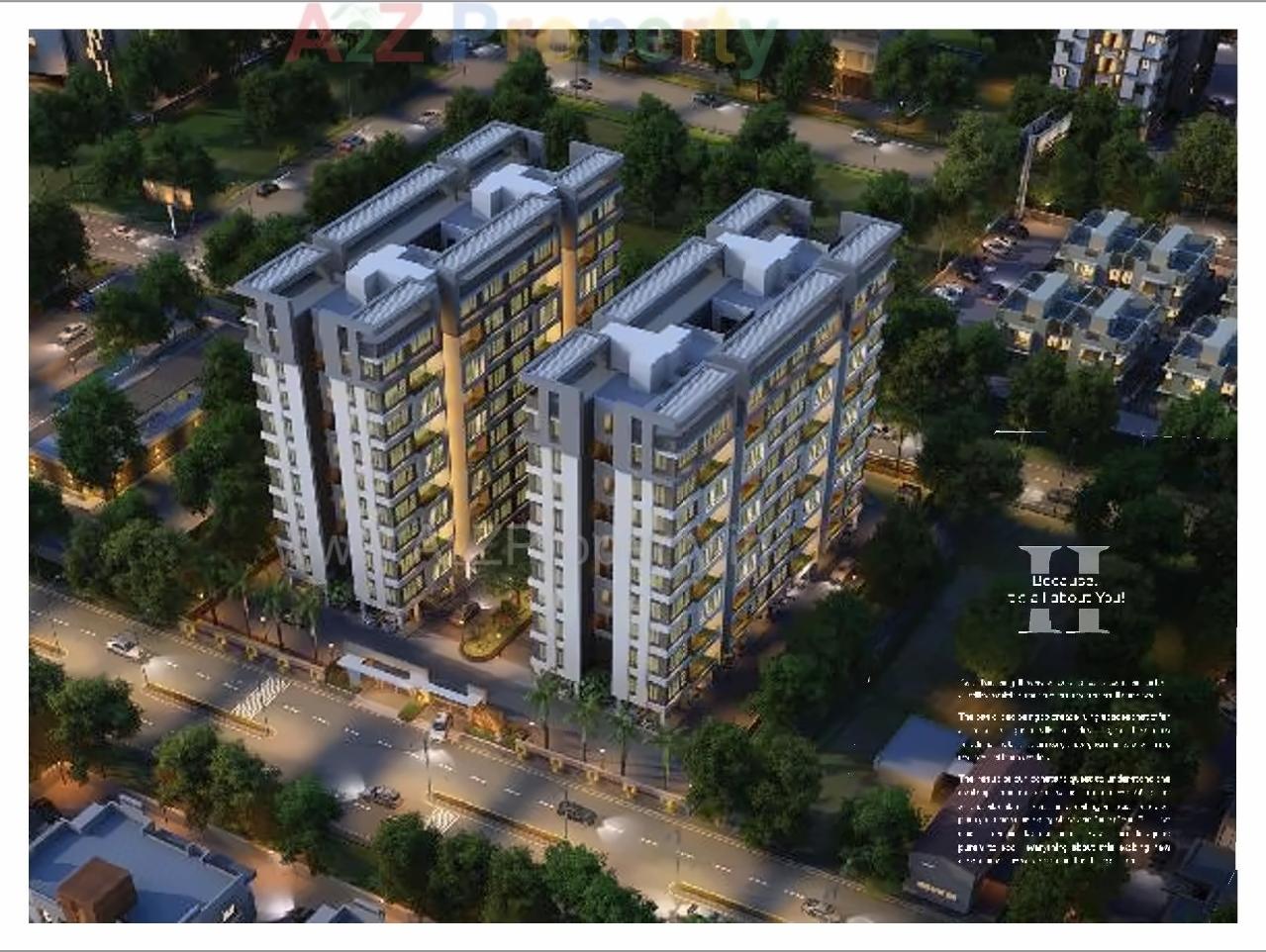 3D Elevation of real estate project Kalp Nishang located at Gotri, Vadodara, Gujarat