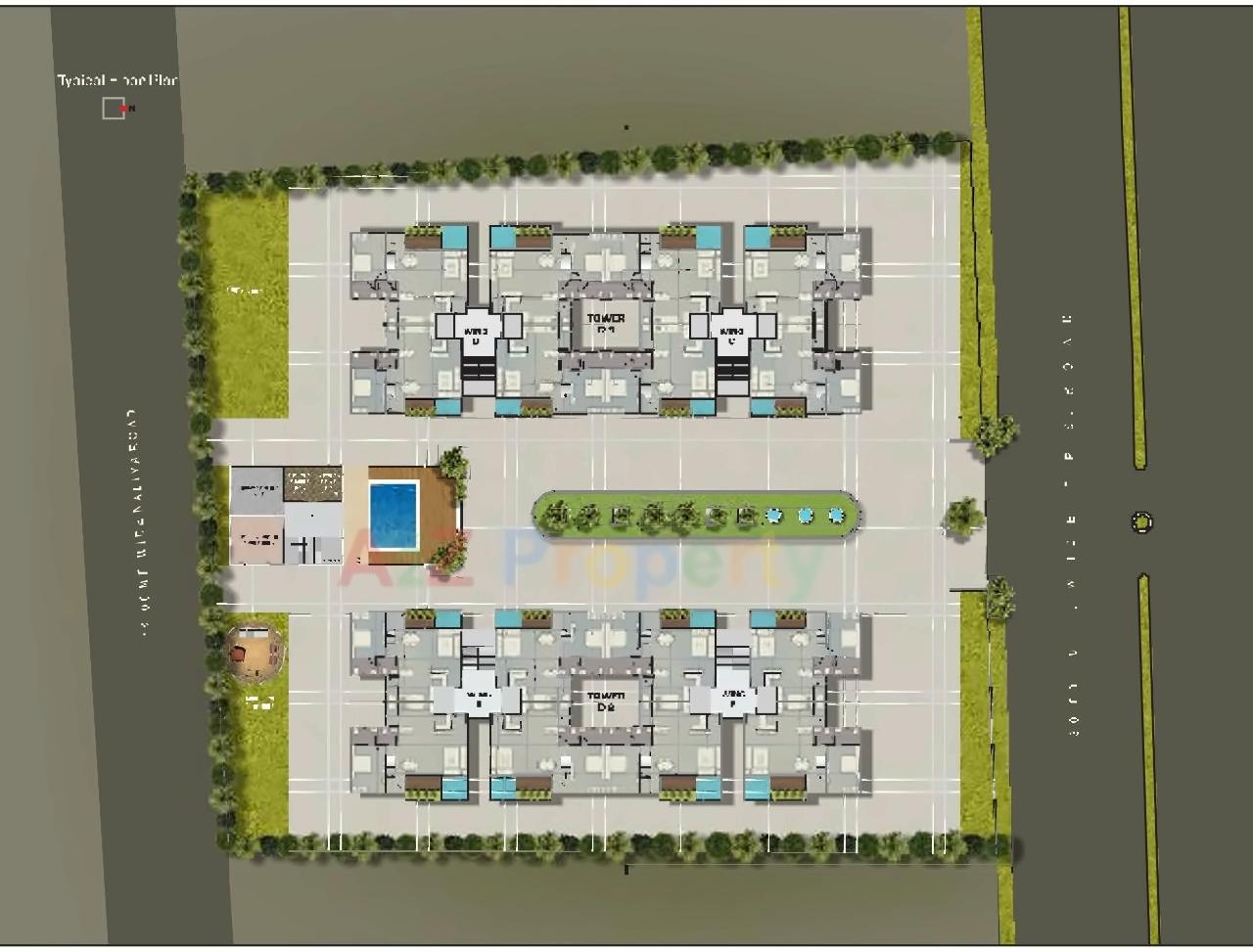 Layout of real estate project Kalp Nishang located at Gotri, Vadodara, Gujarat