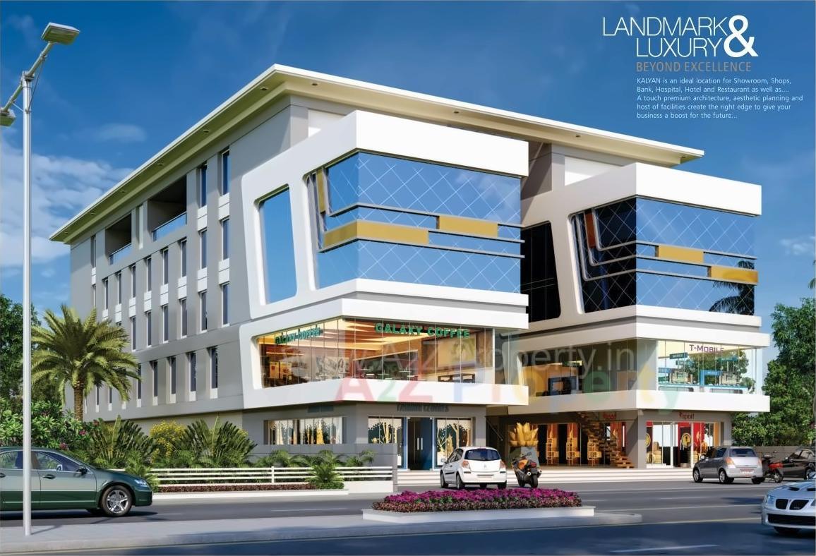 3D Elevation of real estate project Kalyan Hub located at Jetalpur, Vadodara, Gujarat
