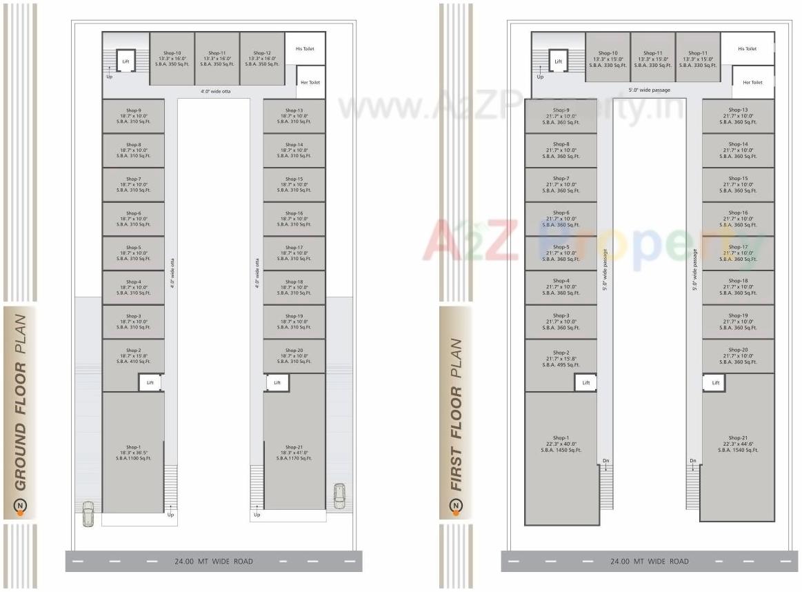 Layout of real estate project Kalyan Hub located at Jetalpur, Vadodara, Gujarat