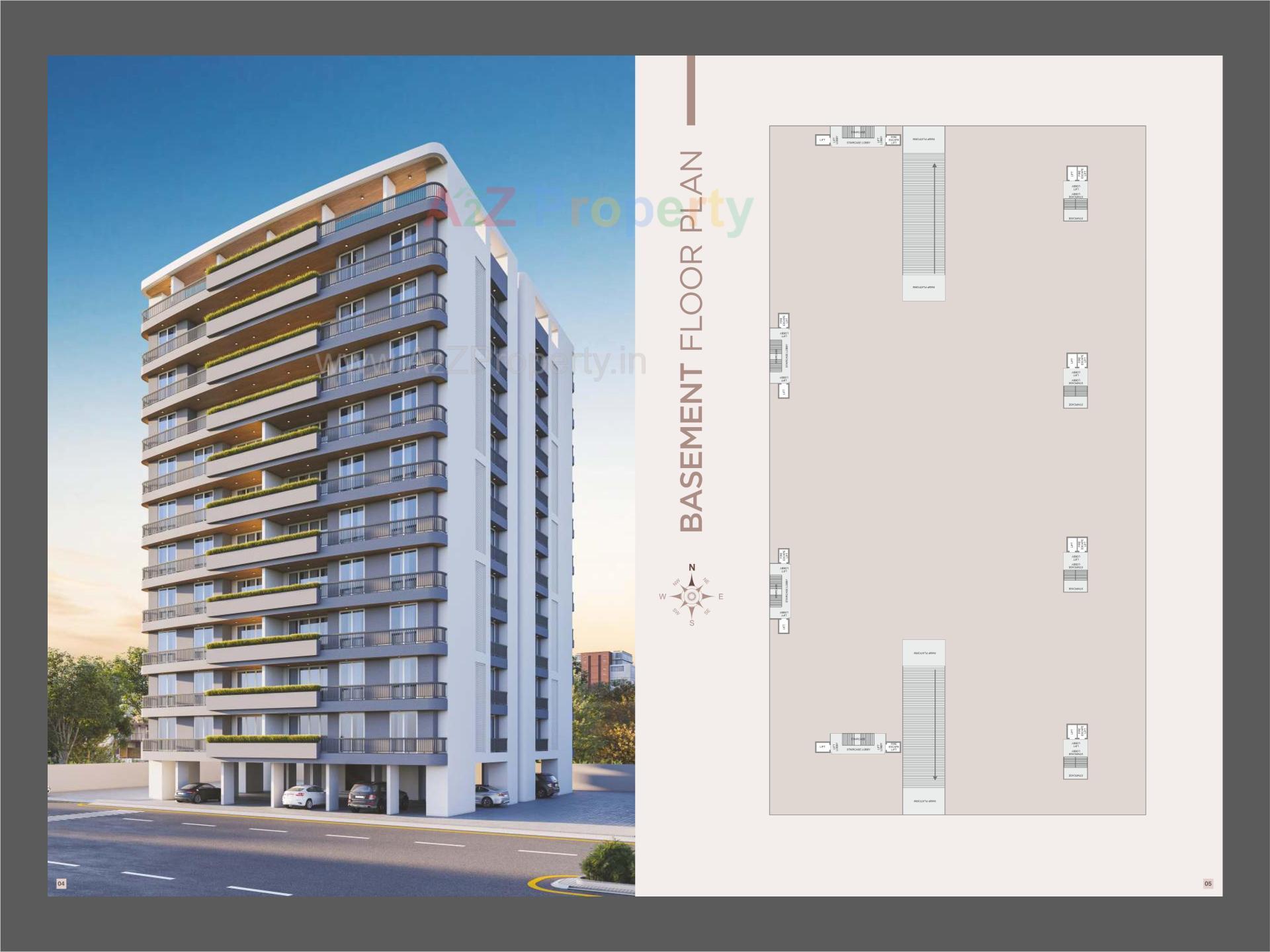 3D Elevation of real estate project Kamaxi Earth Avenue located at Harni, Vadodara, Gujarat