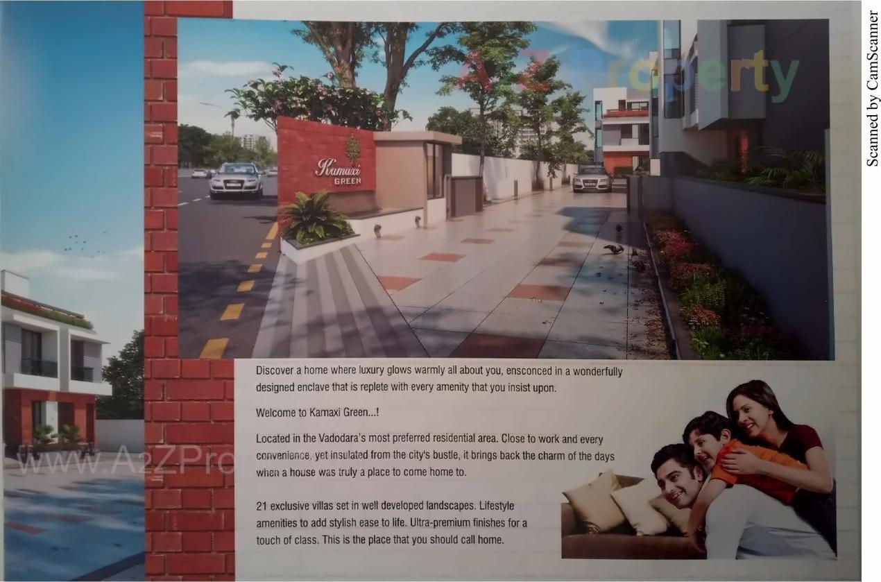 3D Elevation of real estate project Kamaxi Green located at Harni, Vadodara, Gujarat