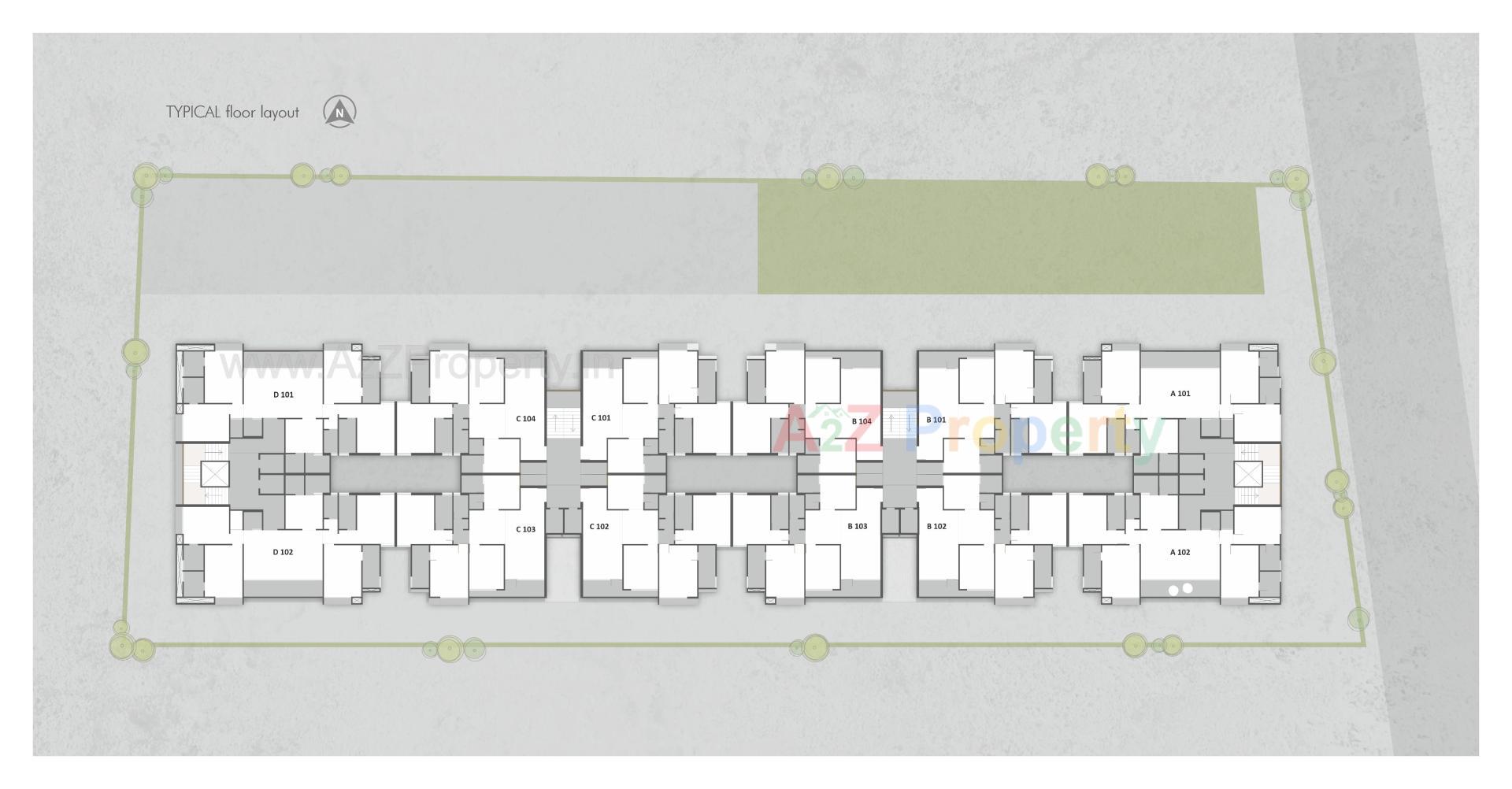 Layout of real estate project Kamaxi Heights located at Harni, Vadodara, Gujarat
