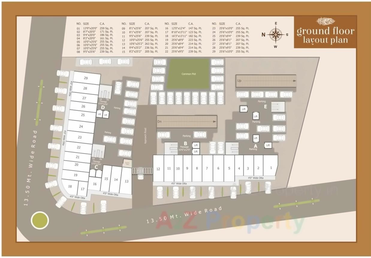 Layout of real estate project Kamdhenu Complex located at Savad, Vadodara, Gujarat