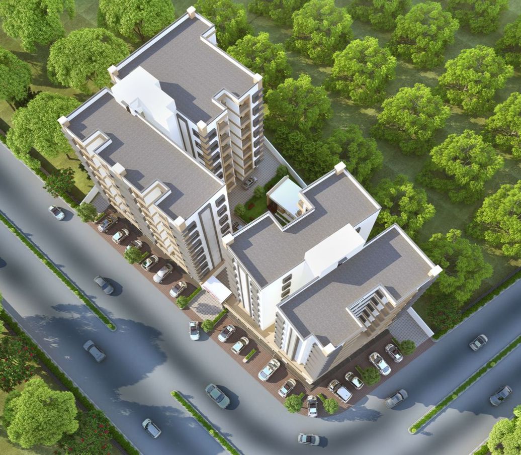 Final Top View  of real estate project Kamdhenu Residency located at Tarsali, Vadodara, Gujarat