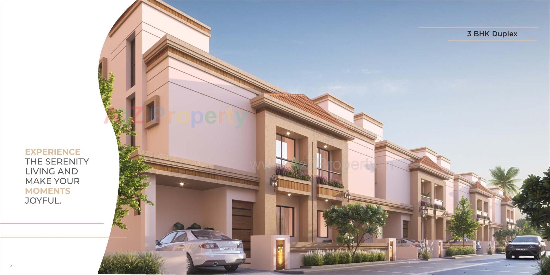 3D Elevation of real estate project Kamdhenu Serenity Villa located at Ankhol, Vadodara, Gujarat