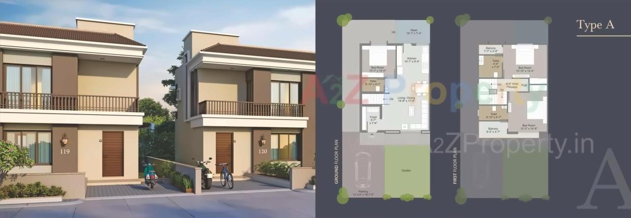 Layout of real estate project Kamdhenu Woods located at Ankhol, Vadodara, Gujarat