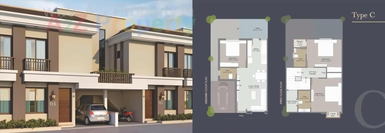 Layout of real estate project Kamdhenu Woods located at Ankhol, Vadodara, Gujarat