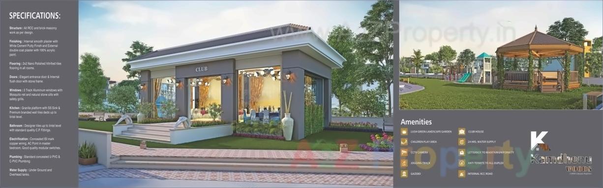 3D Elevation of real estate project Kamdhenu Woods located at Ankhol, Vadodara, Gujarat