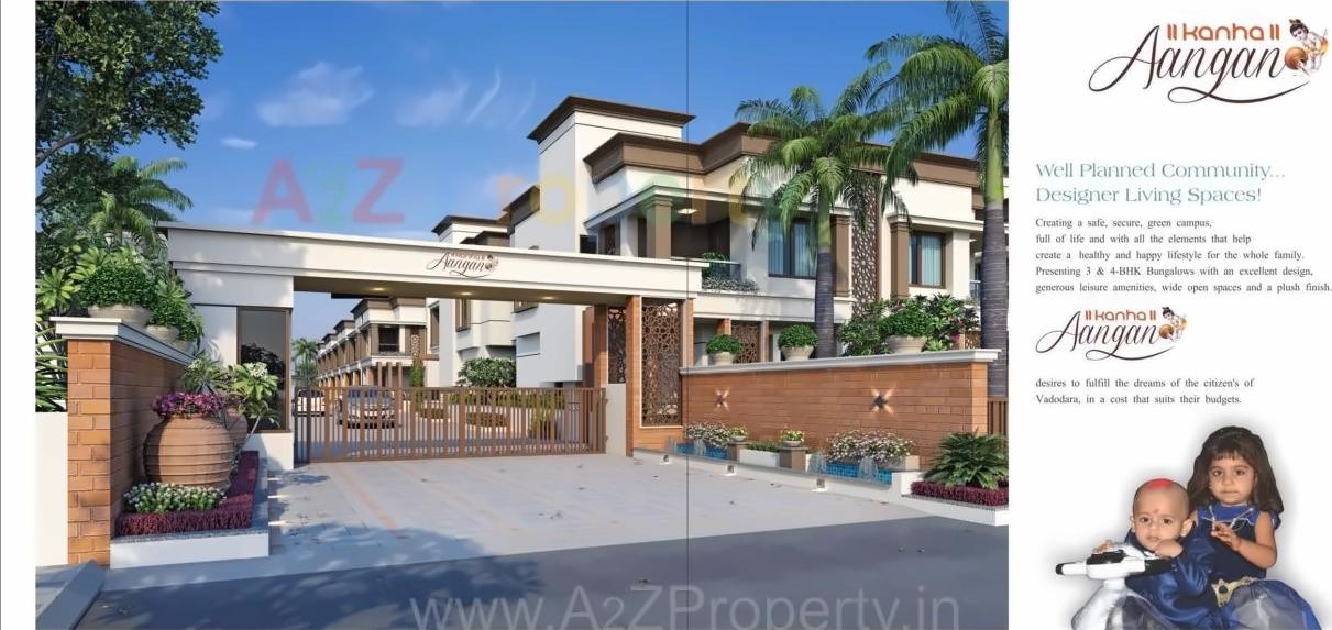 3D Elevation of real estate project Kanha Aangan located at Khatamba, Vadodara, Gujarat