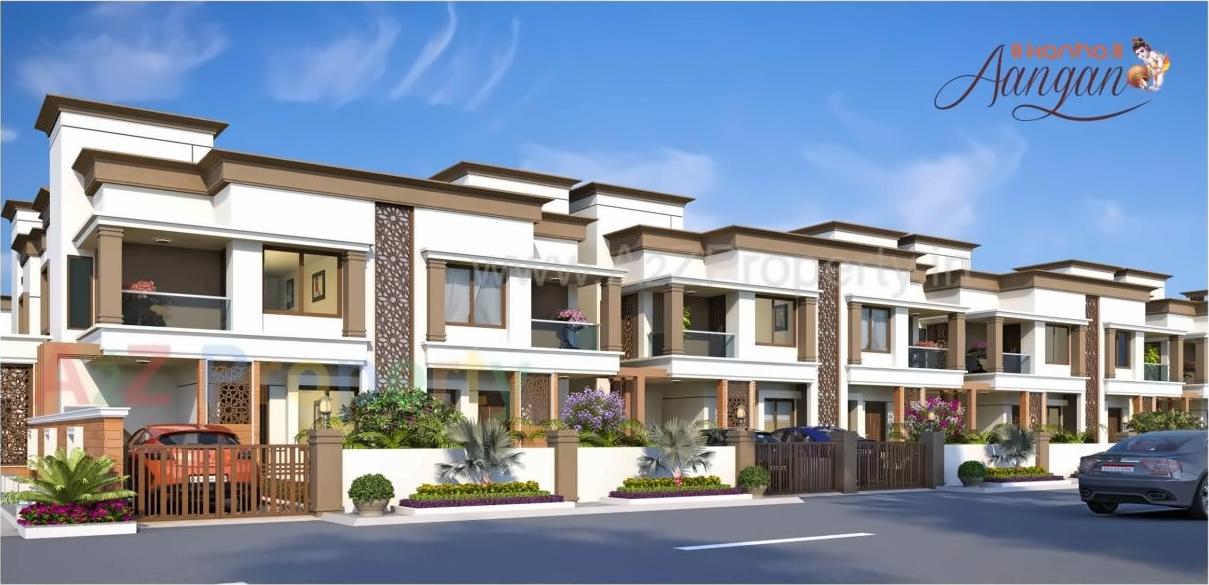 3D Elevation of real estate project Kanha Aangan located at Khatamba, Vadodara, Gujarat