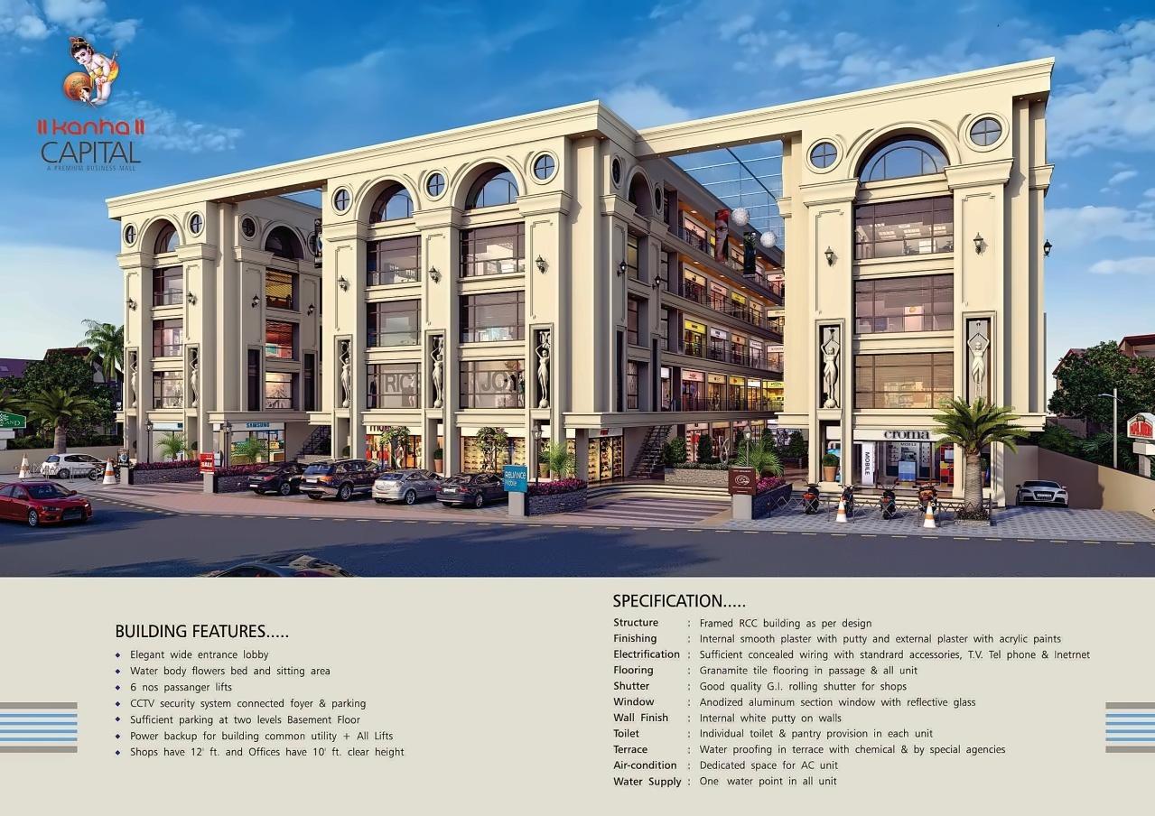 3D Elevation of real estate project Kanha Capital located at Kasba, Vadodara, Gujarat