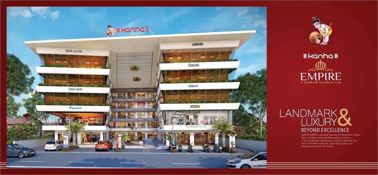 3D Elevation of real estate project Kanha Empire located at Tandalaja, Vadodara, Gujarat