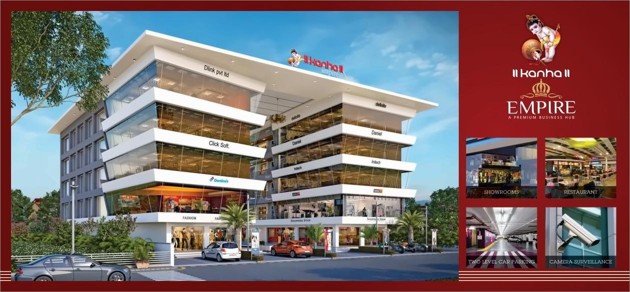 3D Elevation of real estate project Kanha Empire located at Tandalaja, Vadodara, Gujarat