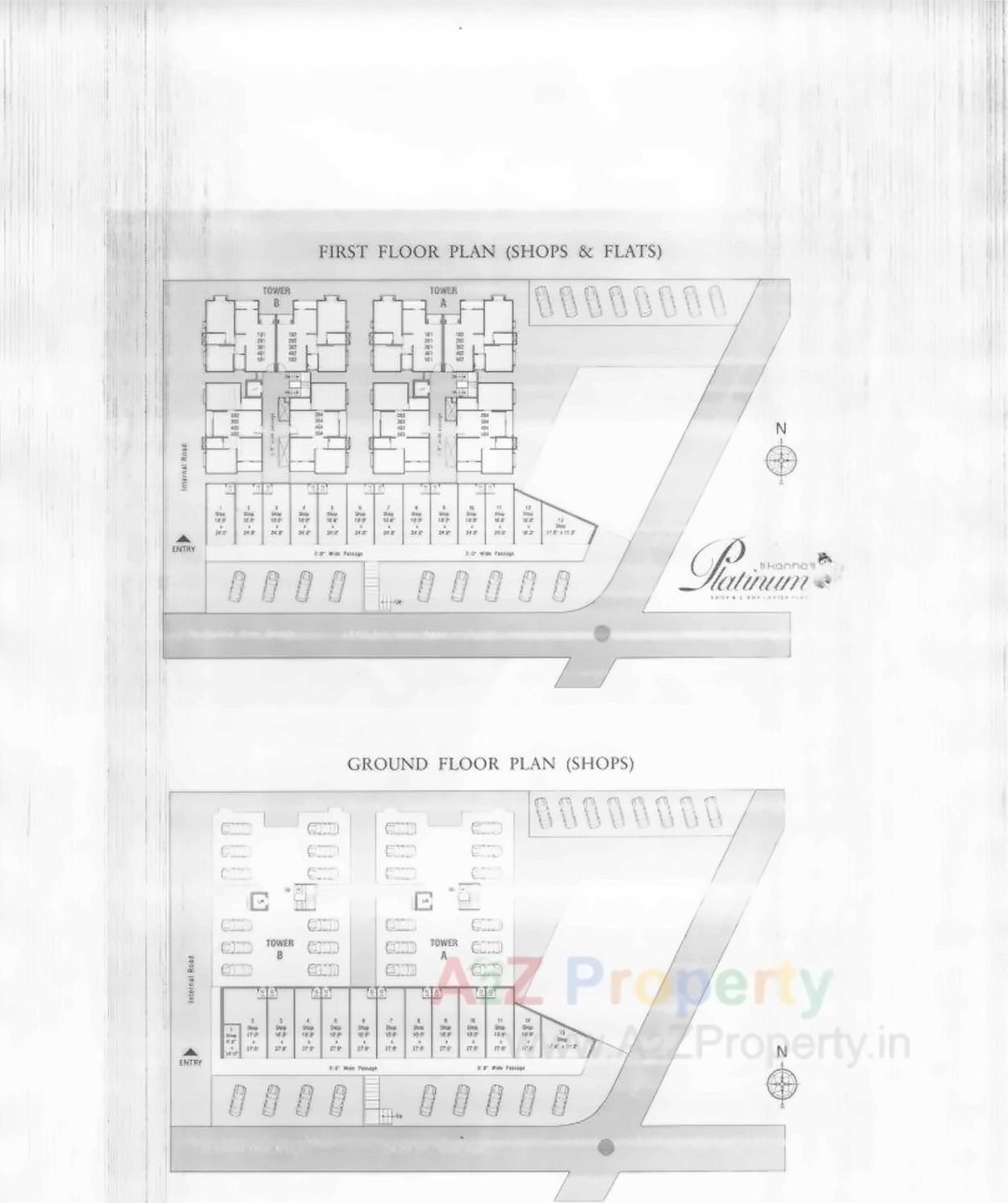 Layout of real estate project Kanha Platinum located at Chhani, Vadodara, Gujarat