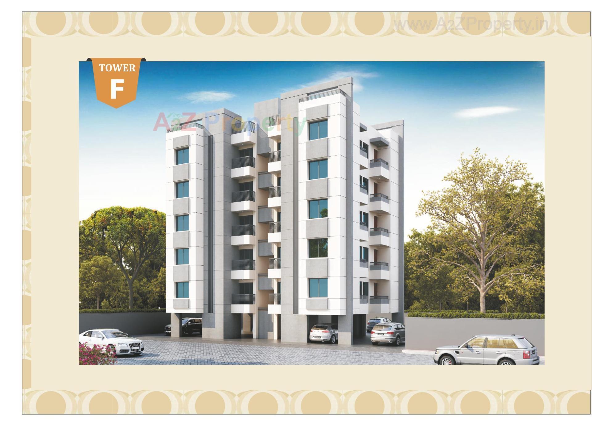 3D Elevation of real estate project Karmaa Residency located at Kasba, Vadodara, Gujarat