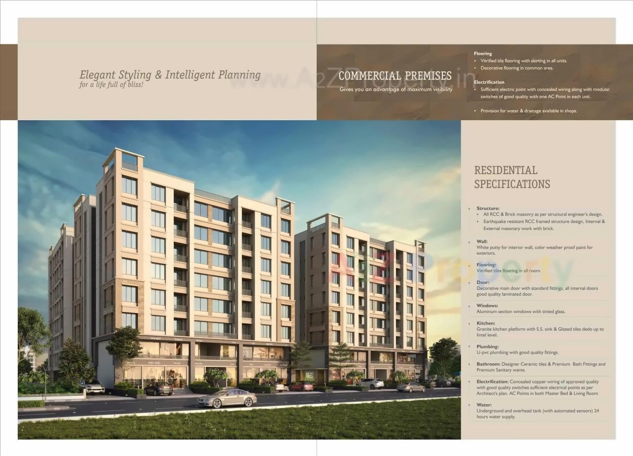 3D Elevation of real estate project Kasper Bliss located at Bhayli, Vadodara, Gujarat