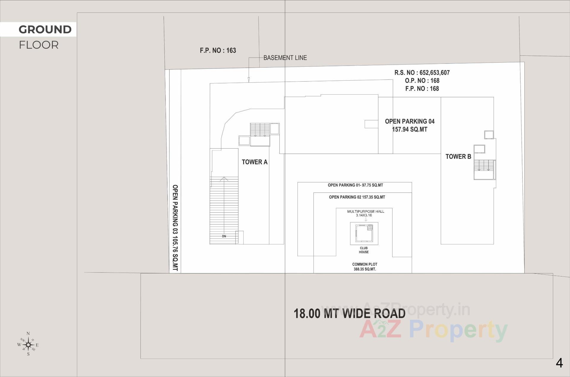 Layout of real estate project Kasper Woods located at Ankodiya, Vadodara, Gujarat