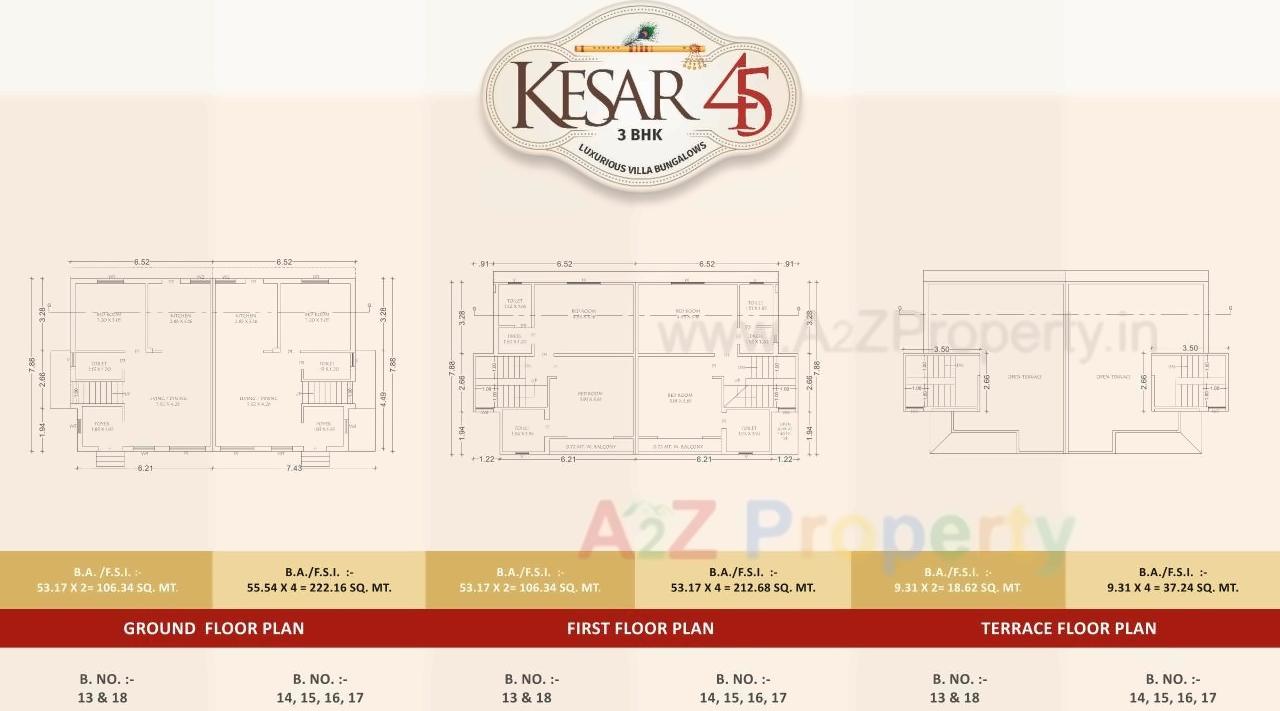 Layout of real estate project Kesar located at Kapurai, Vadodara, Gujarat
