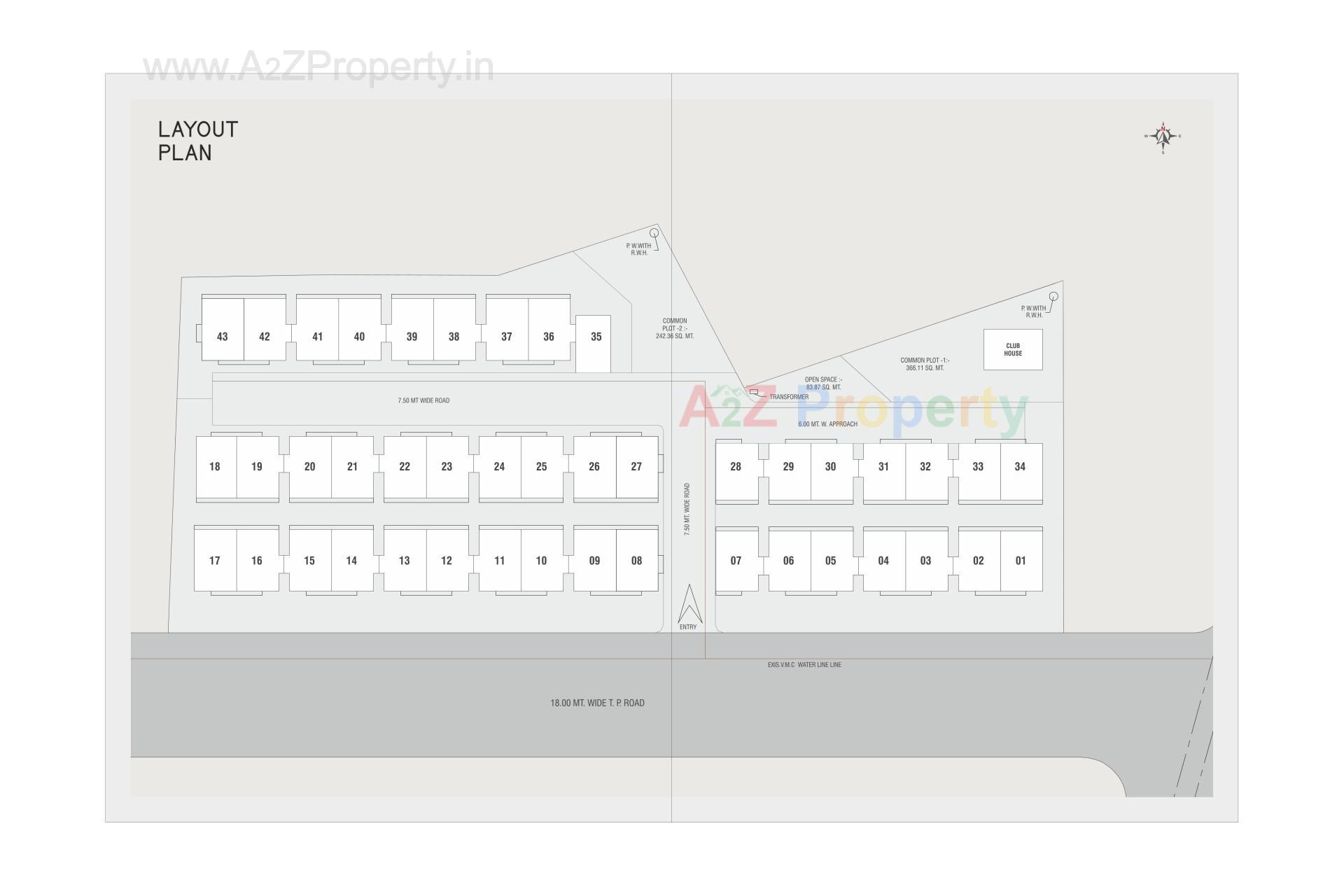 Layout of real estate project Kesar Orion located at Kapurai, Vadodara, Gujarat