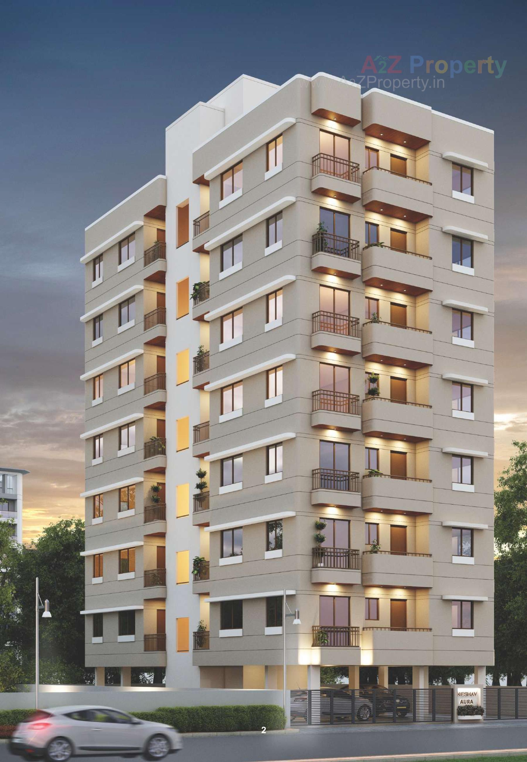 3D Elevation of real estate project Keshav Aura located at Gotri, Vadodara, Gujarat