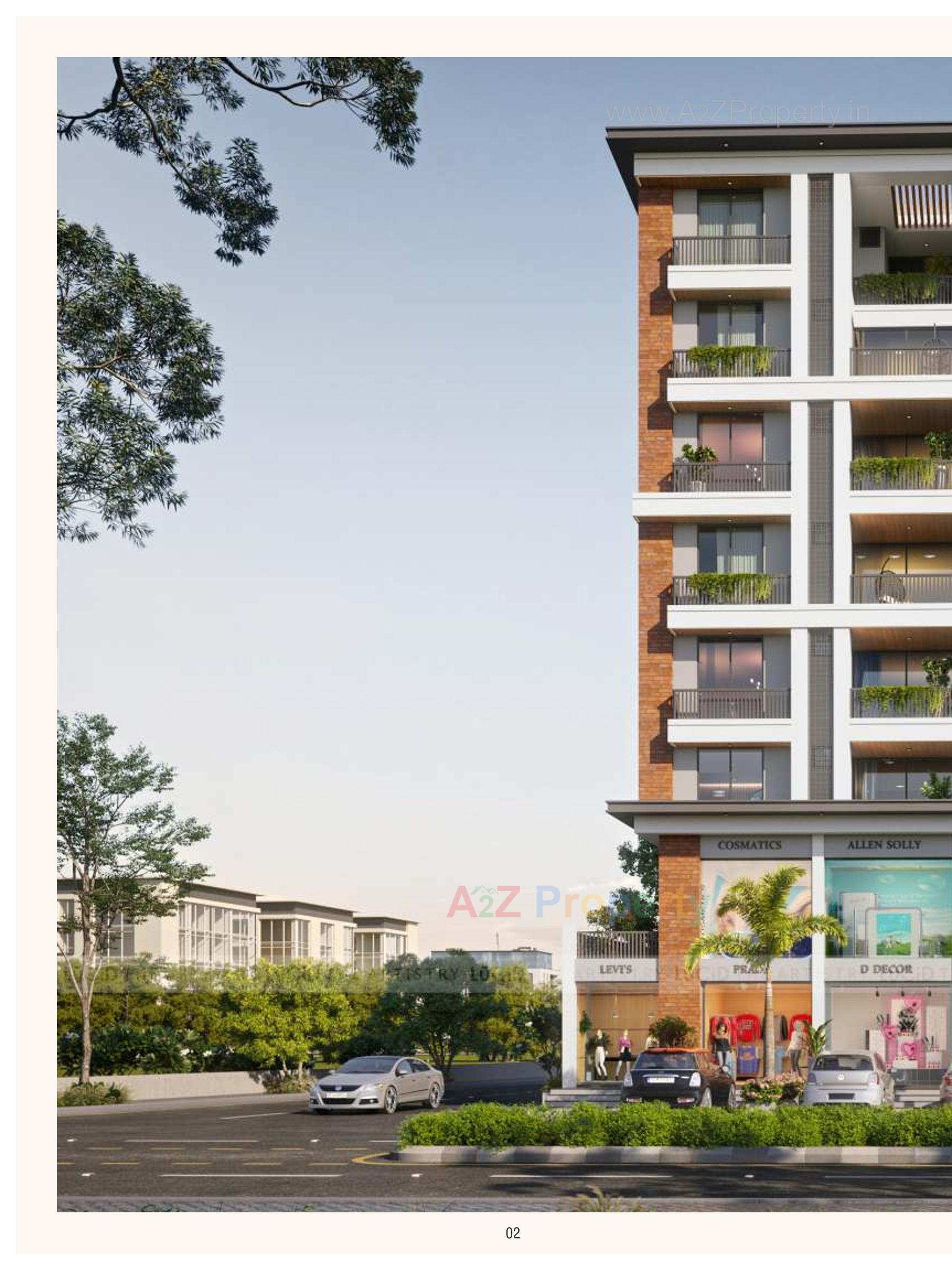 3D Elevation of real estate project Keshav Complex located at Kasba, Vadodara, Gujarat