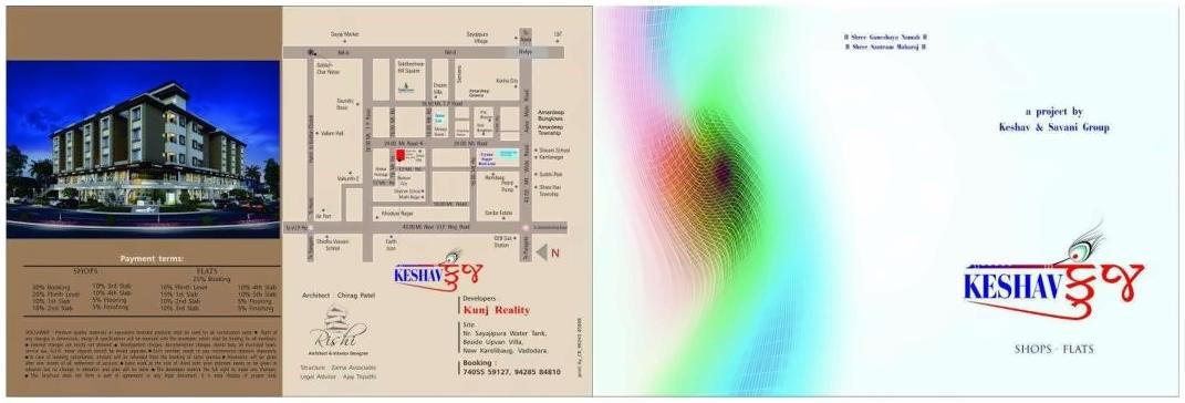Layout of real estate project Keshav Kunj located at Sayajipura, Vadodara, Gujarat
