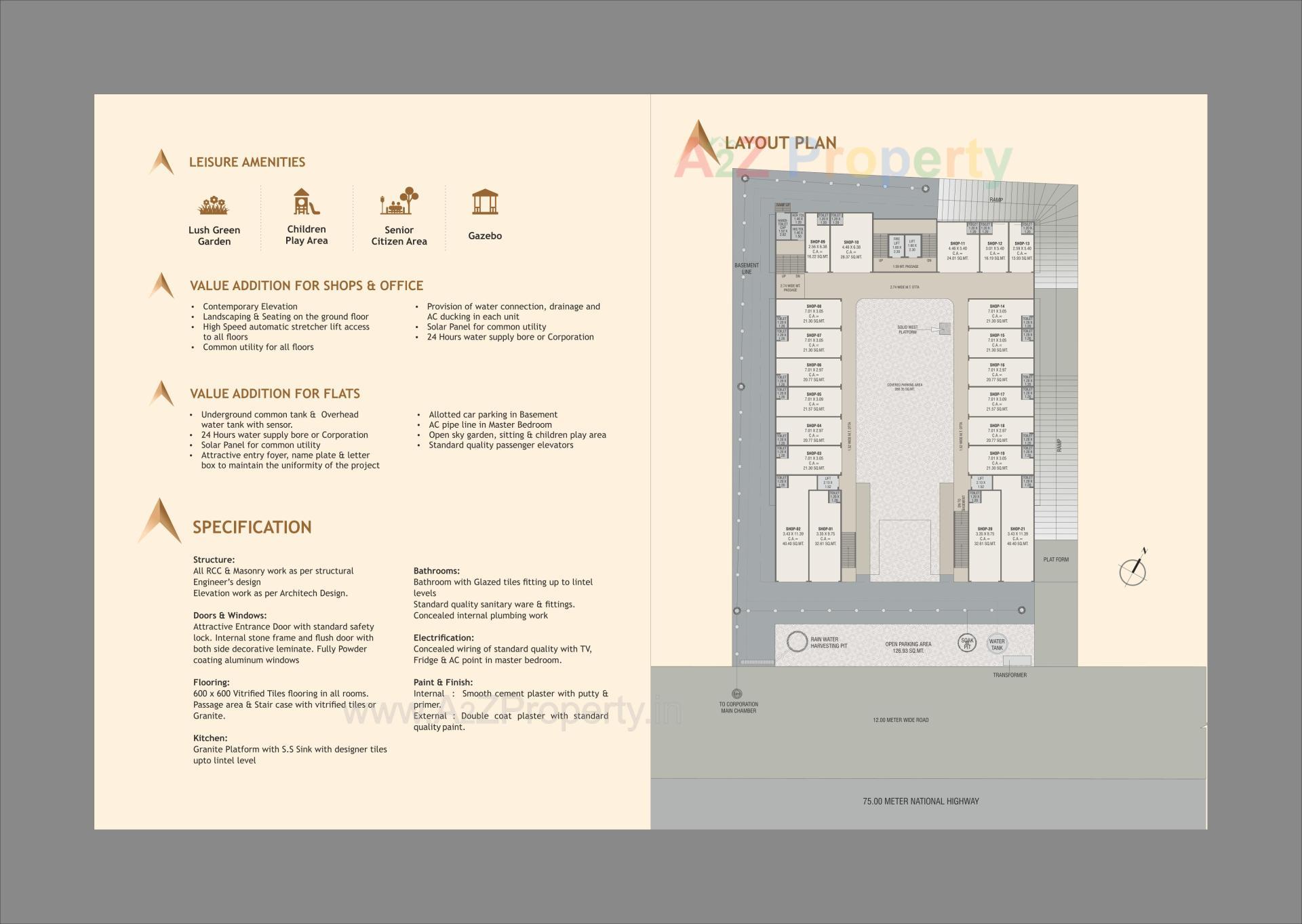 Layout of real estate project Keshav Landmark located at Tarsali, Vadodara, Gujarat
