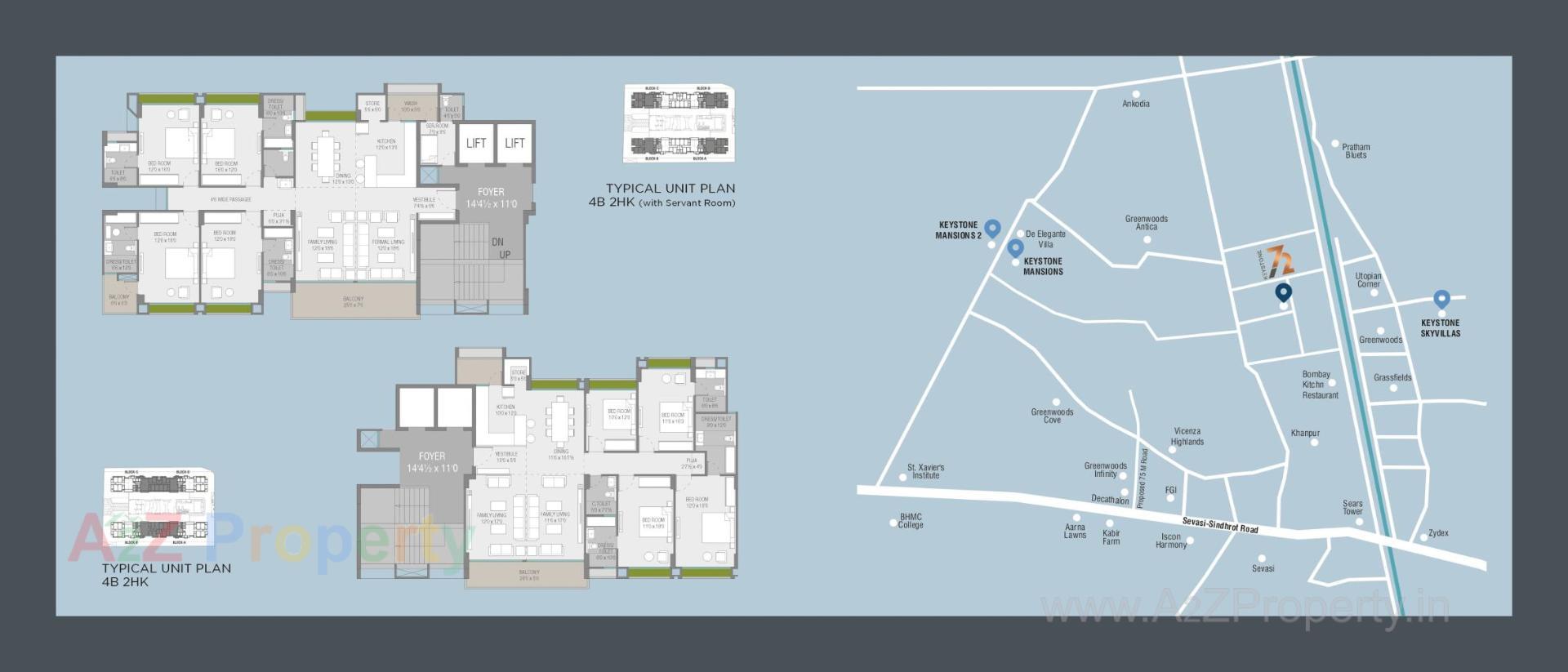 Layout of real estate project Keystone located at Vadodara, Vadodara, Gujarat