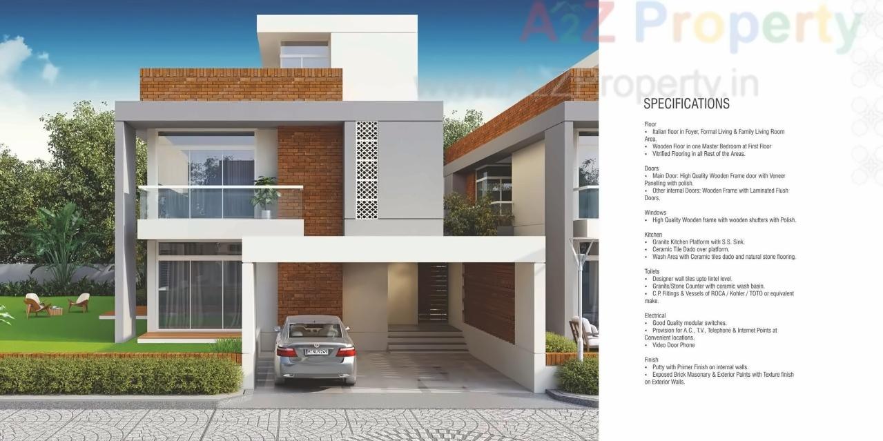 3D Elevation of real estate project Keystone Mansions located at Khanpur, Vadodara, Gujarat