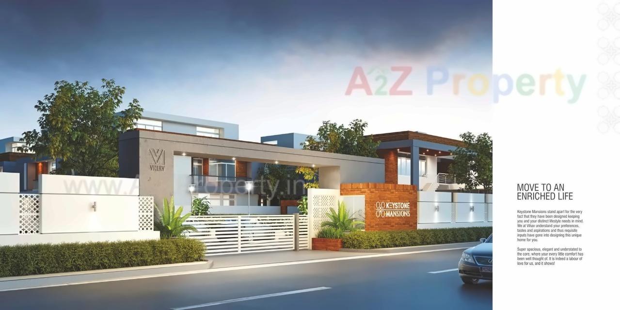 3D Elevation of real estate project Keystone Mansions located at Khanpur, Vadodara, Gujarat