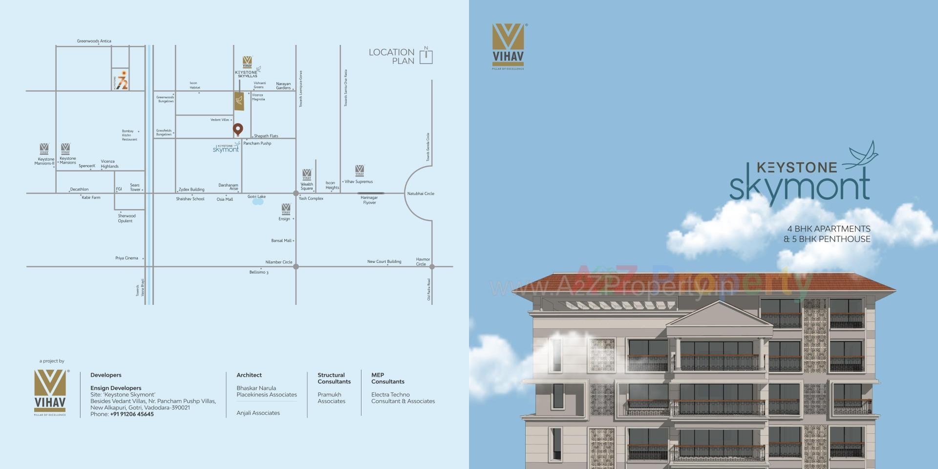  of real estate project Keystone Skymont located at Gotri, Vadodara, Gujarat
