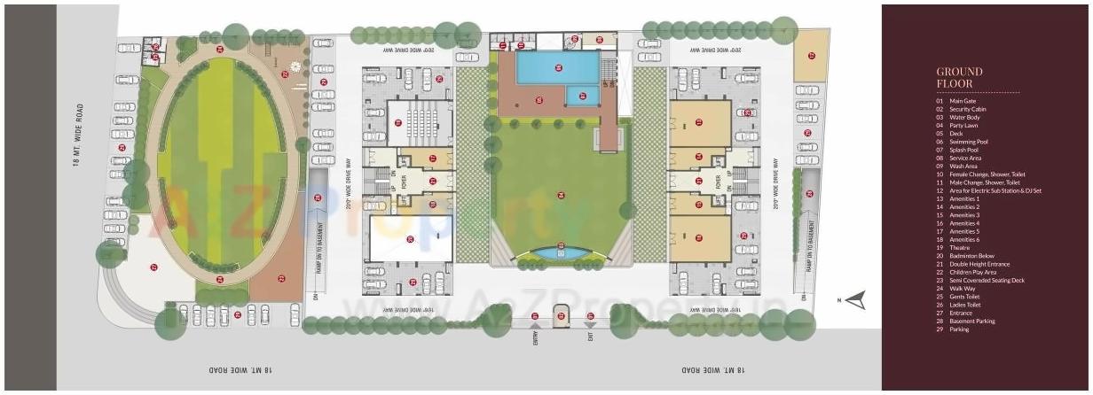Layout of real estate project Keystone Skyvillas located at Gotri, Vadodara, Gujarat