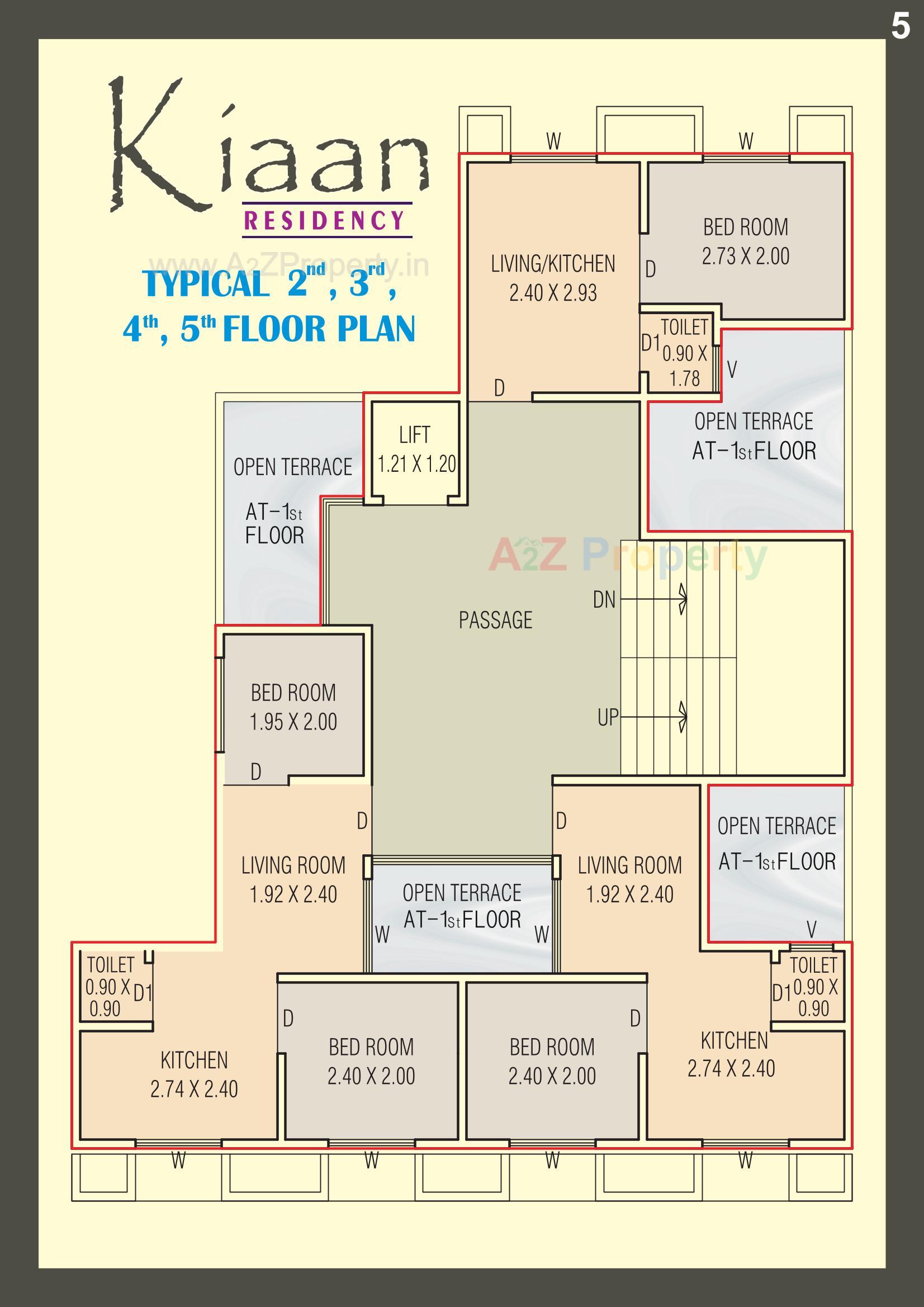 Layout of real estate project Kiaan Residency located at Vadodara, Vadodara, Gujarat