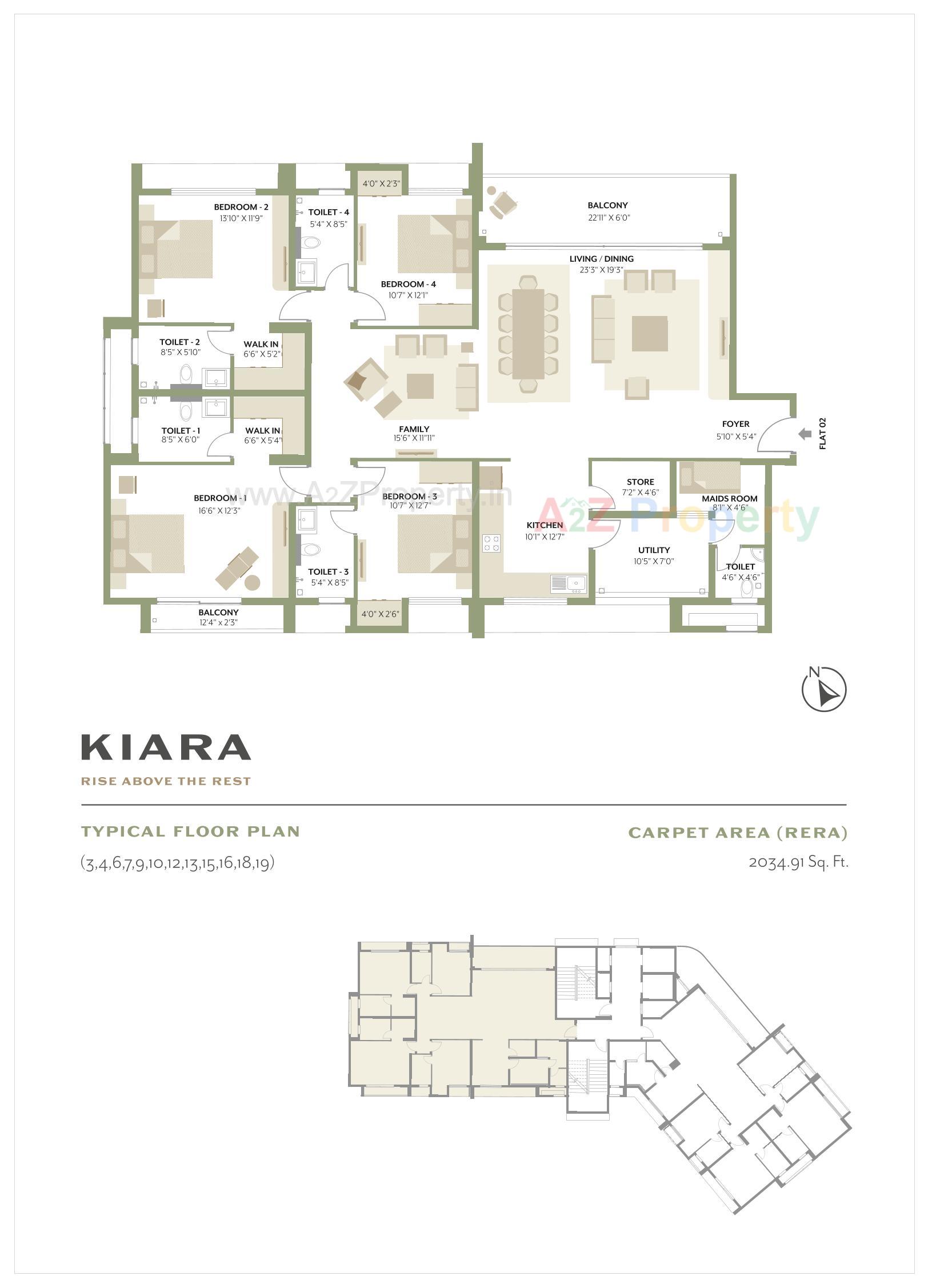 Layout of real estate project Kiara located at Chhani, Vadodara, Gujarat