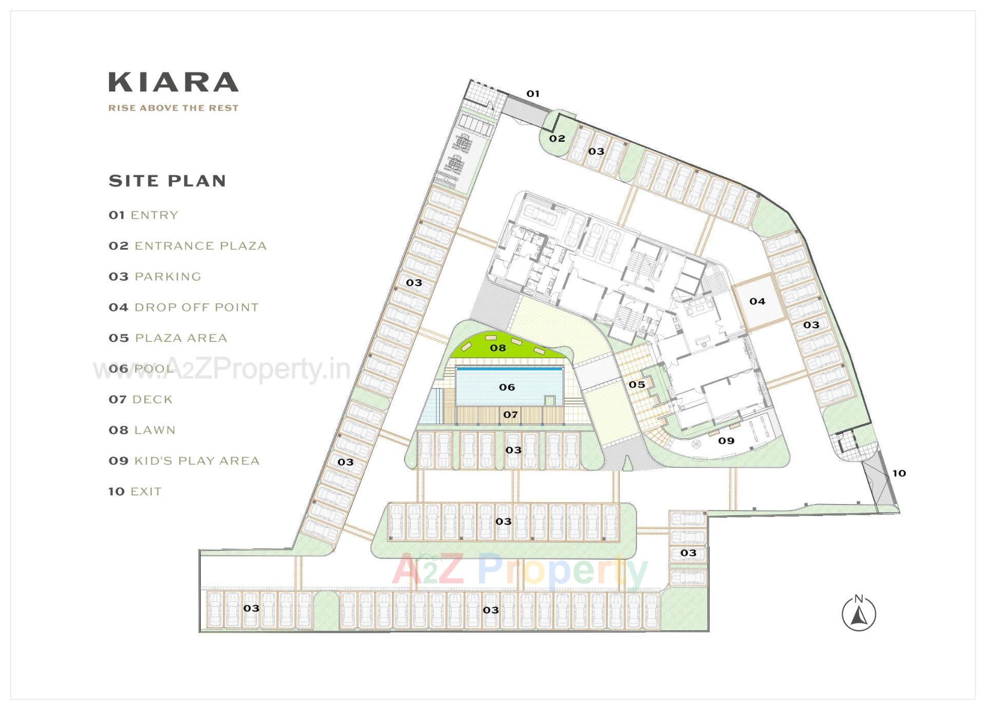 Layout of real estate project Kiara located at Chhani, Vadodara, Gujarat