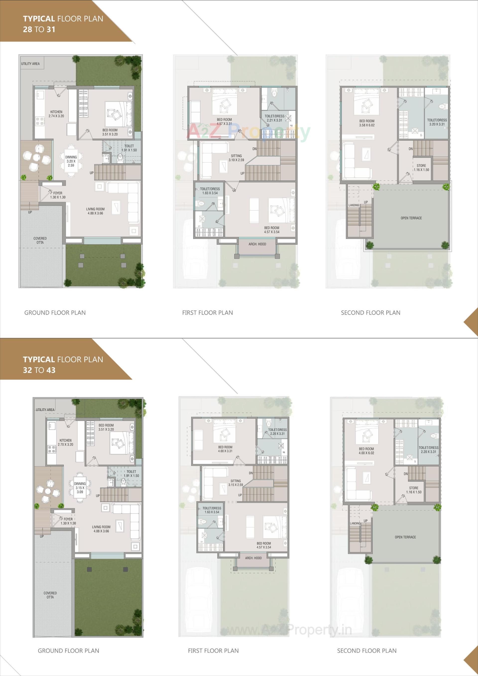 Layout of real estate project Kingsvilla located at Kalali, Vadodara, Gujarat