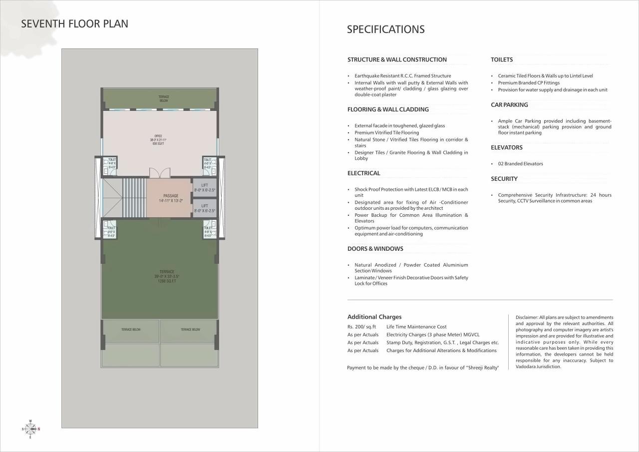 Layout of real estate project Kirti Heights located at Kasba, Vadodara, Gujarat