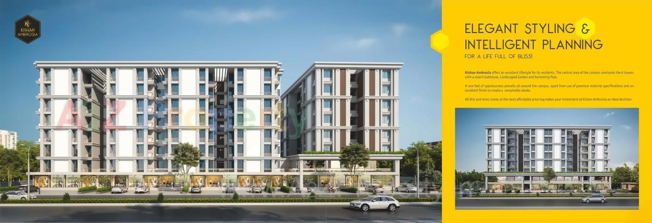 3D Elevation of real estate project Kishan Ambrosia located at Gotri, Vadodara, Gujarat