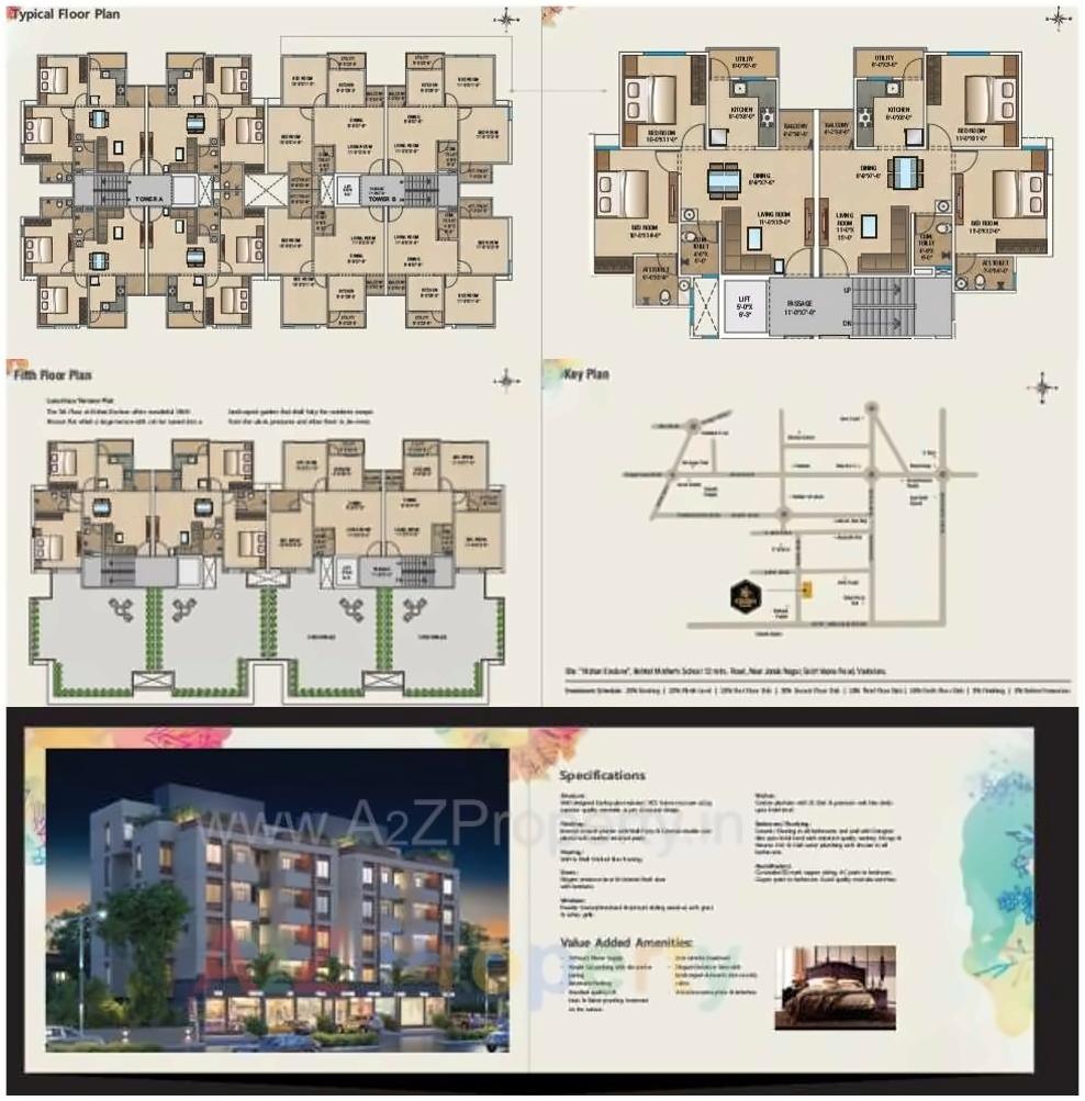 Layout of real estate project Kishan Enclave located at Vasna, Vadodara, Gujarat