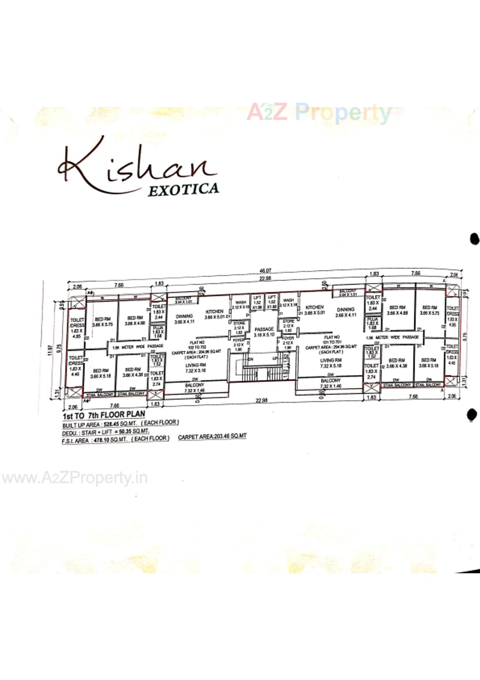 Layout of real estate project Kishan Exotica located at Vadodara, Vadodara, Gujarat