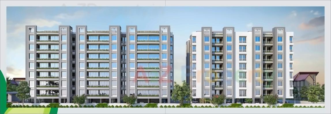 3D Elevation of real estate project Kishan Icon located at Maneja, Vadodara, Gujarat