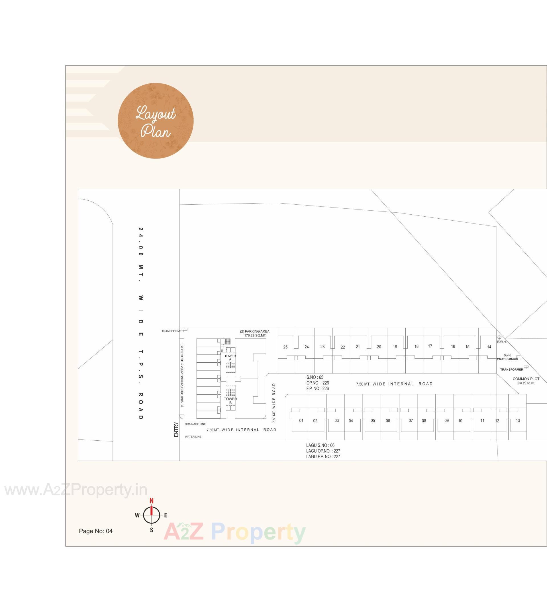 Layout of real estate project Kishan Sapphire located at Bil, Vadodara, Gujarat