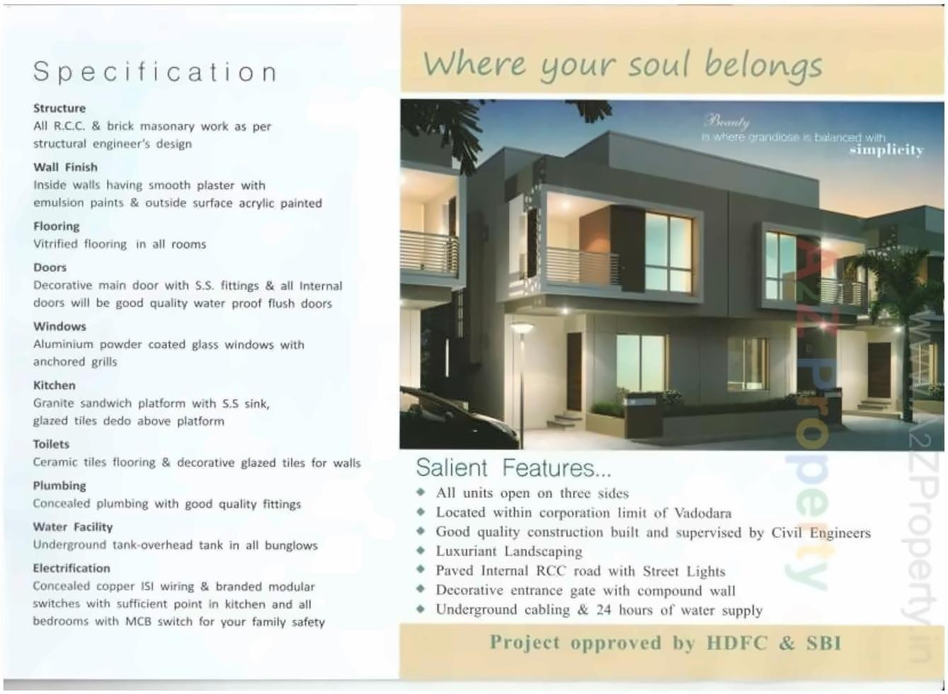  of real estate project Krish Residency located at Jambuva, Vadodara, Gujarat