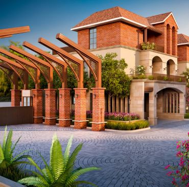 3D Elevation of real estate project Krishna Bhuvi located at Bhayli, Vadodara, Gujarat